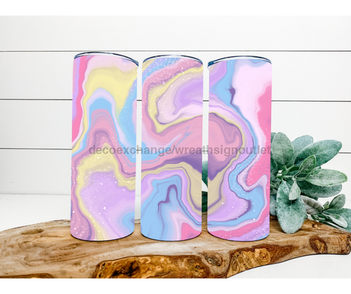 Cotton Candy Swirl Tumbler, 20 oz Skinny Tumbler DECOETUMBLER-195 - DecoExchange