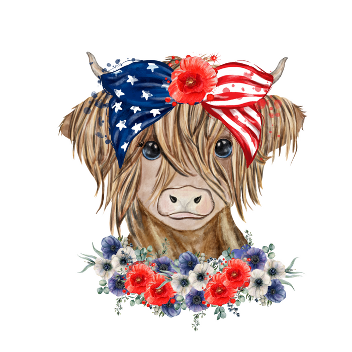 Cow Door Hanger Patriotic Decoe-W-823-Dh 22’ Wood