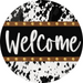 Cow Door Hanger Welcome Dco-01368-Dh 18’ Round Wood