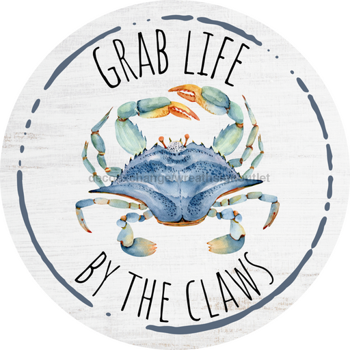 Crab Door Hanger Nautical Dco-01210-Dh 18 Round Wood