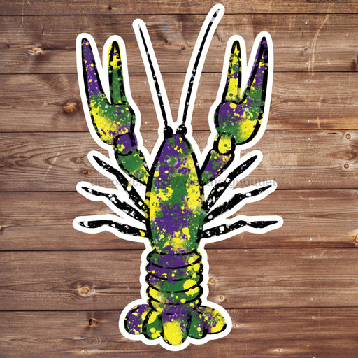 Crawfish Door Hanger Mardi Gras Wood Sign Decoe-W-162 22