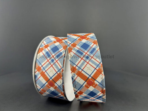 Crm Diag Lin/Rust-Blue-Gld Argyle 1.5’X10Y 65432-09-05 Ribbon