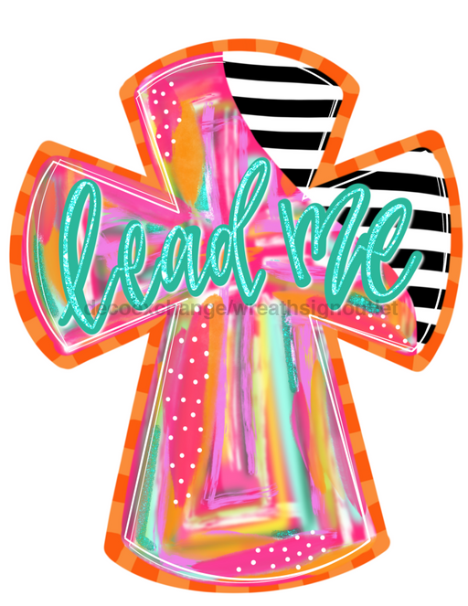 Cross Door Hanger Lead Me Decoe-W-903721 22’ Wood