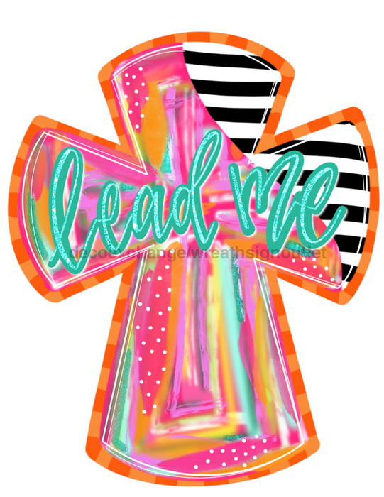 Cross Door Hanger Lead Me Decoe-W-903721 22’ Wood