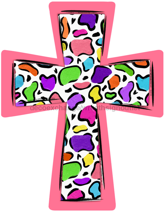 Cross Door Hanger Polka Dot Decoe-W-767-Dh 22’ Wood