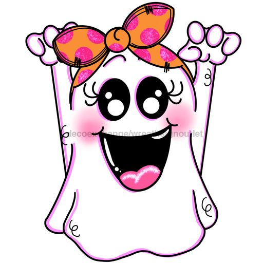 Cute Ghost Door Hanger Mj-W-00080-Dh 22’ Wood