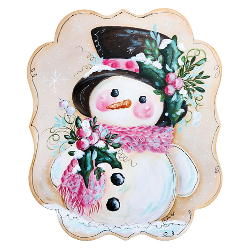 Christmas Door Hanger, Snowman wood sign, DD-W-0010-DH, 22" Door Hanger - DecoExchange®