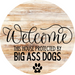 Dog Door Hanger Big Dogs Dco-01078 Sign For Wreath 18 Round