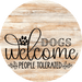 Dog Door Hanger Dogs Welcome Dco-01082 Sign For Wreath 18 Round