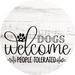 Dog Door Hanger Dogs Welcome Dco-01083 Sign For Wreath 18 Round