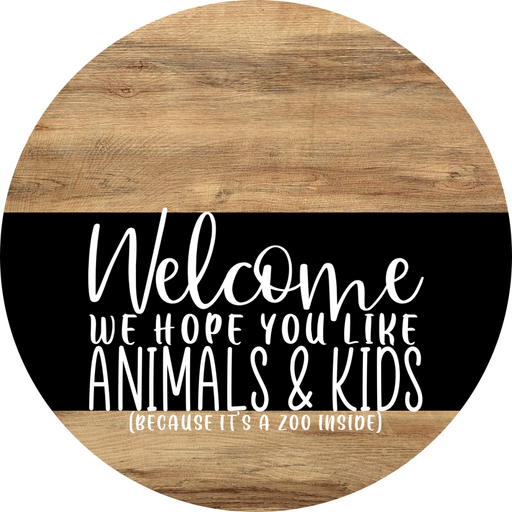 Dog Door Hanger, Hello Brought Treats Door Hanger, DCO-01975-DH, 18" Round Wood