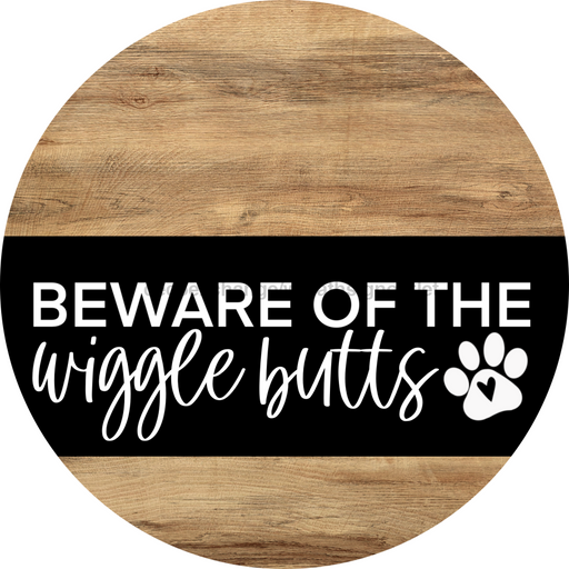 Dog Door Hanger, Hello Brought Treats Door Hanger, DCO-01975-DH, 18" Round Wood