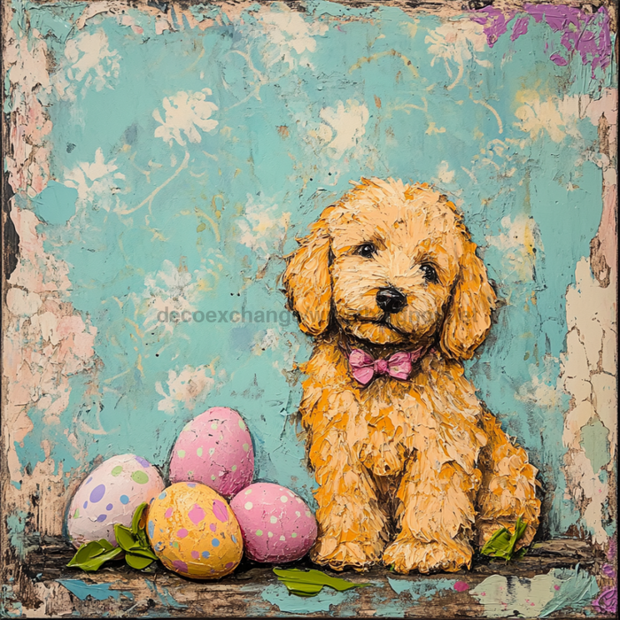 Dog Sign, Doodle Sign, DCO-12971, Sign For Wreath, 10x10" Metal Sign