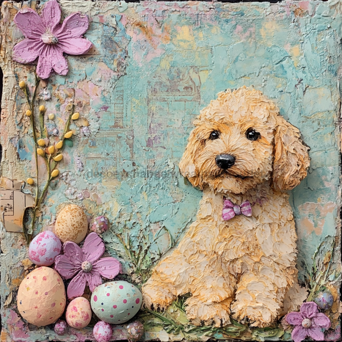 Dog Sign, Doodle Sign, DCO-12972, Sign For Wreath, 10x10" Metal Sign