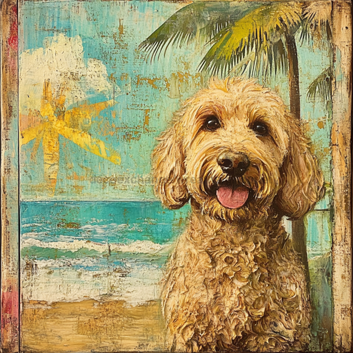 Dog Sign, Doodle Sign, DCO-12976, Sign For Wreath, 10x10" Metal Sign