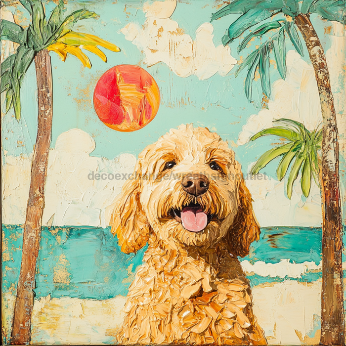 Dog Sign, Doodle Sign, DCO-12989, Sign For Wreath, 10x10" Metal Sign