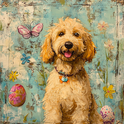 Dog Sign, Doodle Sign, DCO-12997, Sign For Wreath, 10x10" Metal Sign