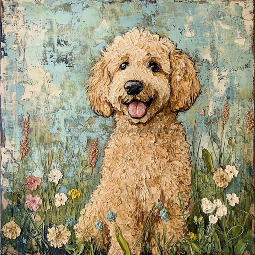 Dog Sign, Doodle Sign, DCO-12999, Sign For Wreath, 10x10" Metal Sign