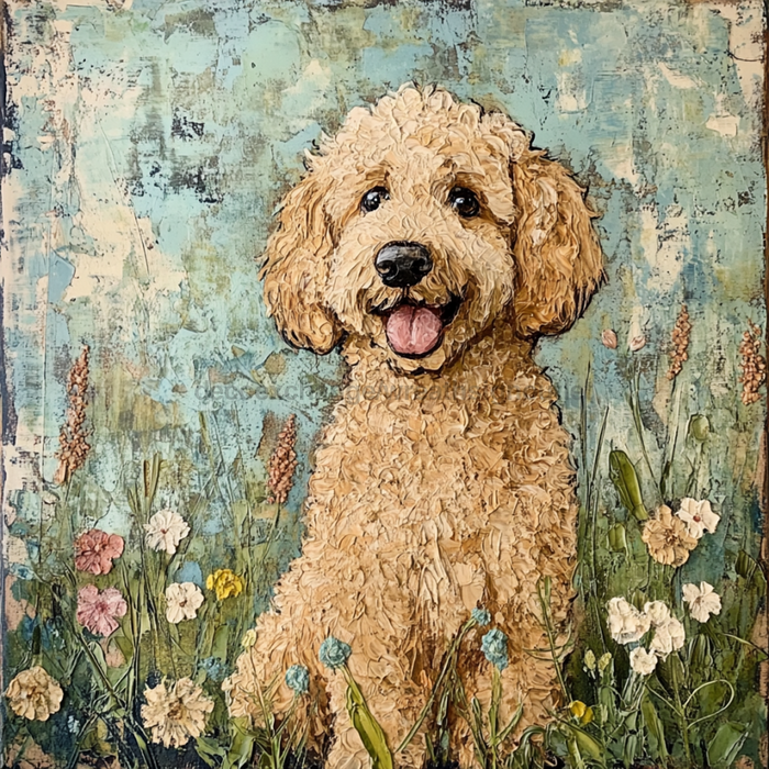 Dog Sign, Doodle Sign, DCO-12999, Sign For Wreath, 10x10" Metal Sign