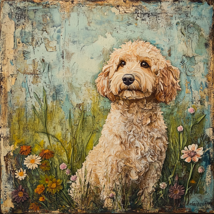 Dog Sign, Doodle Sign, DCO-13005, Sign For Wreath, 10x10" Metal Sign