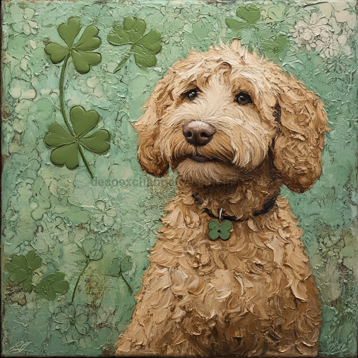 Dog Sign, Doodle Sign, DCO-13006, Sign For Wreath, 10x10" Metal Sign