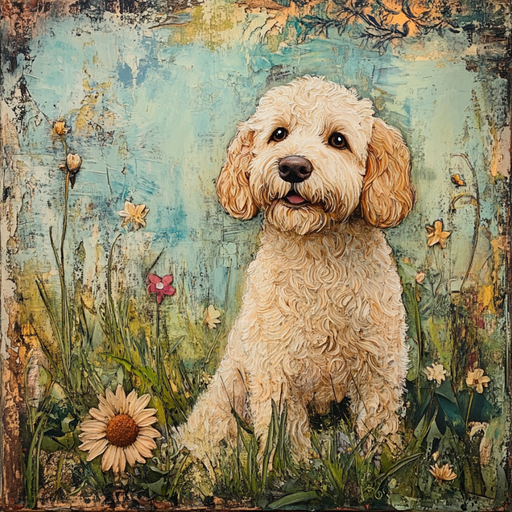 Dog Sign, Doodle Sign, DCO-13008, Sign For Wreath, 10x10" Metal Sign