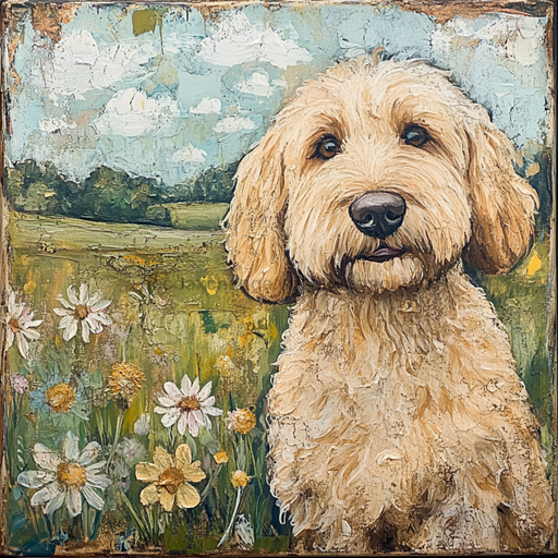 Dog Sign, Doodle Sign, DCO-13009, Sign For Wreath, 10x10" Metal Sign