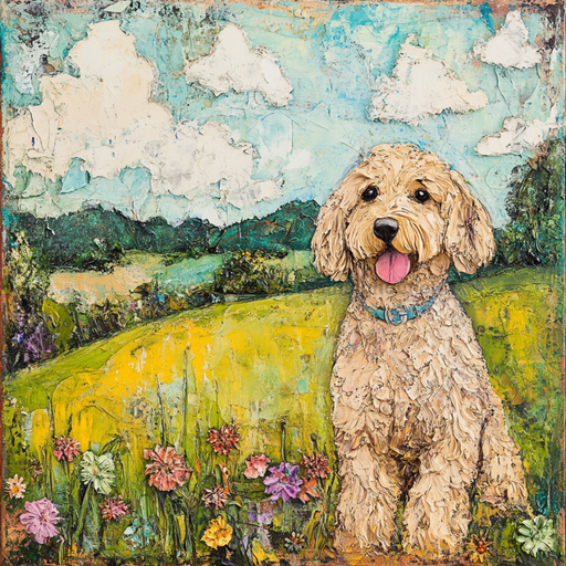 Dog Sign, Doodle Sign, DCO-13011, Sign For Wreath, 10x10" Metal Sign