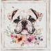 Dog Sign, English Bulldog Sign, DCO-12965, Sign For Wreath, 10x10" Metal Sign