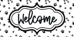 Dog Welcome Sign Dco-00666 For Wreath 6X12 Metal