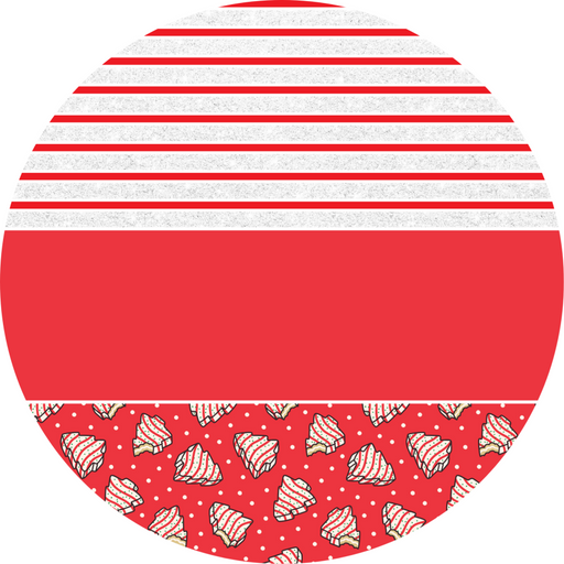 Door Hanger, Christmas Sign, Red Christmas Cake Sign, Welcome Sign, 18" Wood Sign, Round Sign, DecoExchange - DecoExchange®