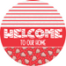 Door Hanger, Christmas Sign, Red Christmas Cake Sign, Welcome Sign, 18" Wood Sign, Round Sign, DecoExchange - DecoExchange®