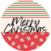 Door Hanger, Christmas Sign, Red Stripe Christmas Cake Sign, Welcome Sign, 18" Wood Sign, Round Sign, DecoExchange - DecoExchange®