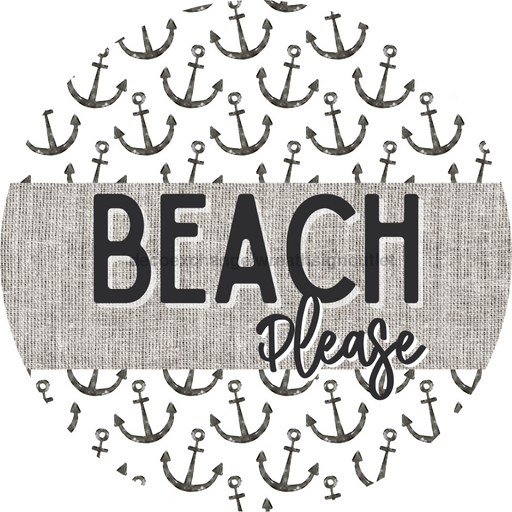 Door Hanger, Nautical Sign, Anchor Sign, Beach Sign, 18" Wood Sign, Round Sign, DecoExchange - DecoExchange®