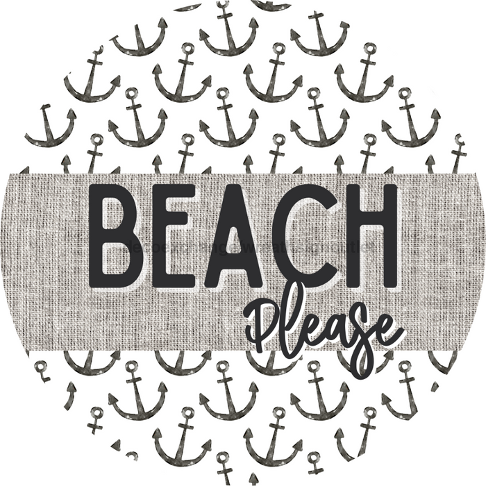 Door Hanger, Nautical Sign, Anchor Sign, Beach Sign, 18" Wood Sign, Round Sign, DecoExchange - DecoExchange®