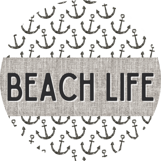 Door Hanger, Nautical Sign, Anchor Sign, Beach Sign, 18" Wood Sign, Round Sign, DecoExchange - DecoExchange®