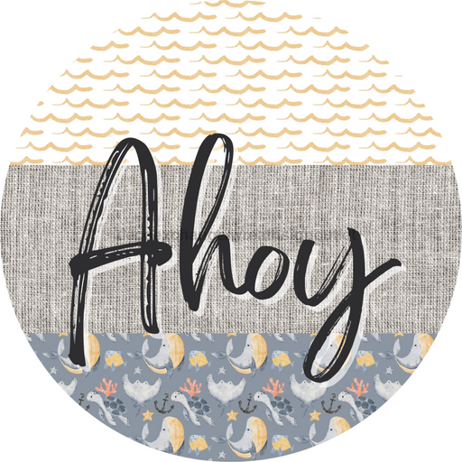 Door Hanger, Nautical Sign, Whale Sign, Beach Sign, Turtle Sign, 18" Wood Sign, Round Sign, DecoExchange - DecoExchange®