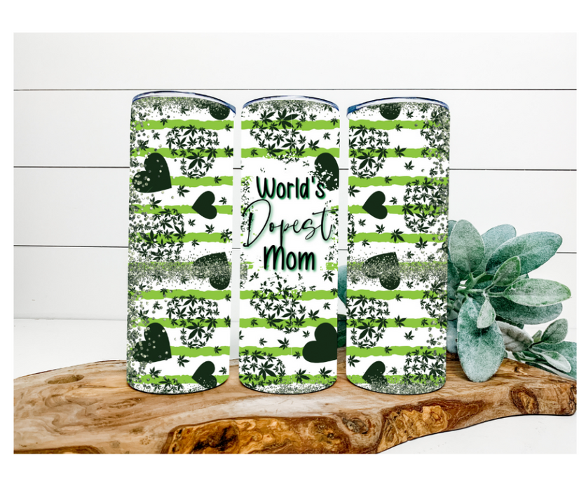 Dopest Mom Tumbler, Funny, 20 oz Skinny Tumbler DECOETUMBLER-154 - DecoExchange
