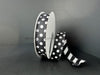 Dbl Sided Blk Stn-Wht Dots/Blk-Wht Glt Cndy Cn Strp 7/8’’X10Y D73582-05-20 Ribbon