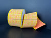 Double Sided Ylw-Peach Tweed-Peach Dupioni 2.5’’X10Y D42511-40-23 Ribbon