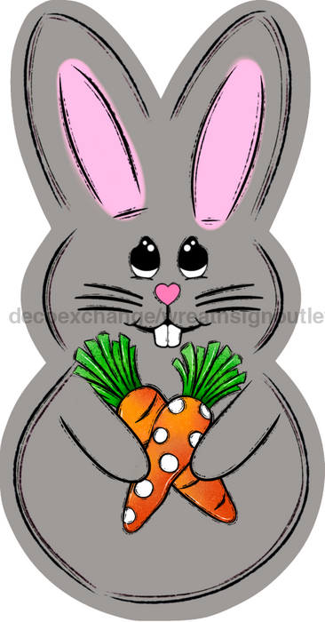 Easter Bunny Door Hanger Decoe-W-699-Dh 22’ Wood