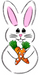 Easter Bunny Door Hanger Decoe-W-700-Dh 22’ Wood