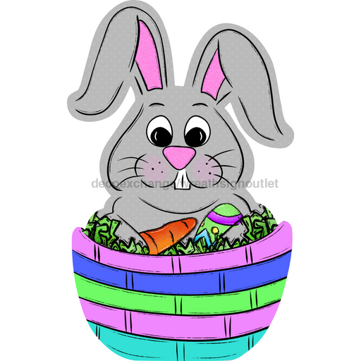 Easter Bunny Door Hanger Decoe-W-715-Dh 22’ Wood