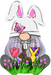 Easter Bunny Gnome Door Hanger Decoe-W-717-Dh 22’ Wood