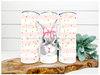 Easter Bunny Gold Dots 20 oz Skinny Tumbler DECOETUMBLER-078 - DecoExchange