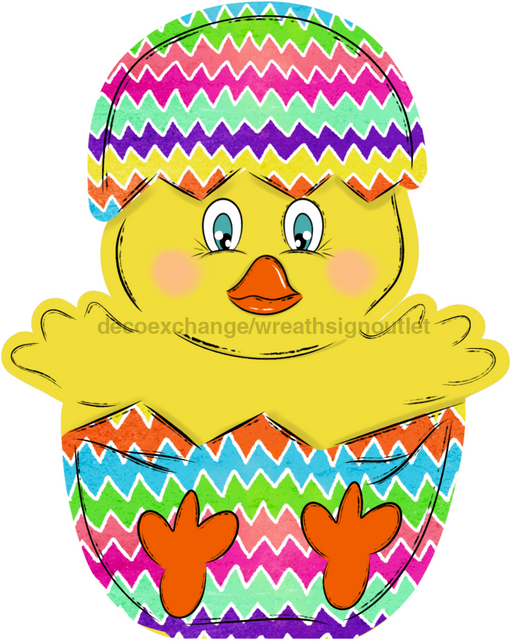Easter Chick Door Hanger Decoe-W-712-Dh 22’ Wood
