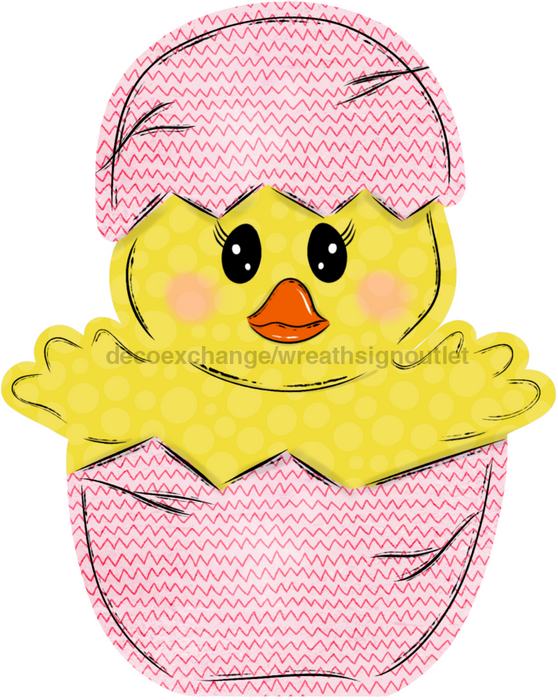Easter Chick Door Hanger Decoe-W-872-Dh 22’ Wood