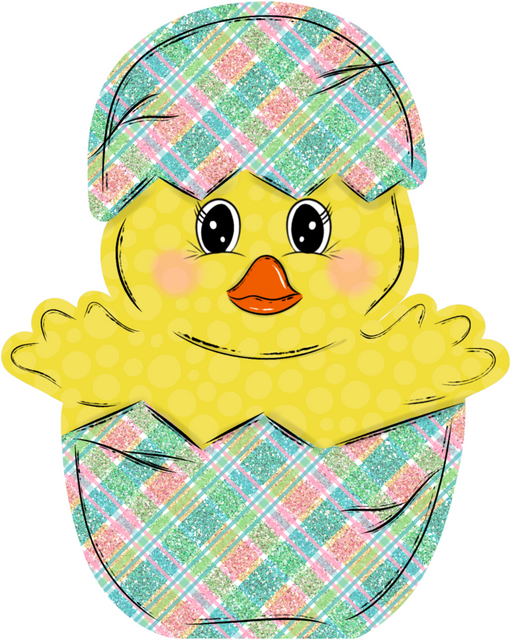 Easter Chick Door Hanger Decoe-W-914-Dh 22’ Wood