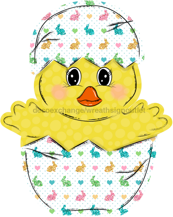 Easter Chick Door Hanger Decoe-W-916-Dh 22’ Wood