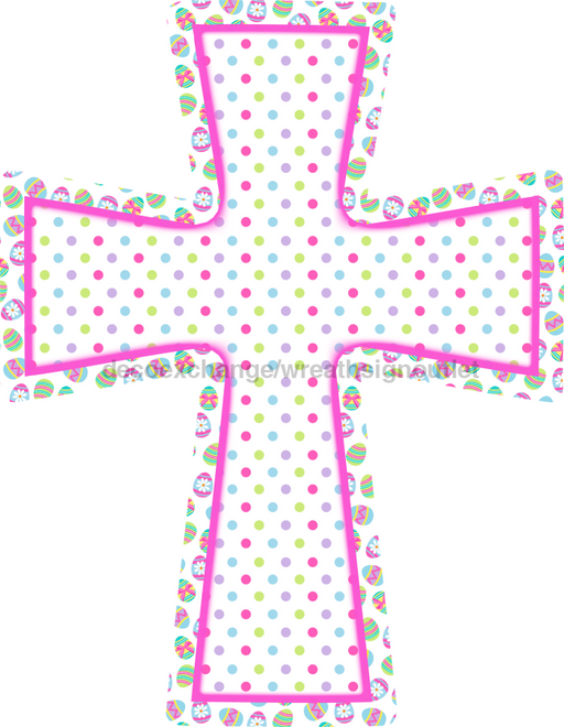 Easter Cross Door Hanger Decoe-W-719-Dh 22’ Wood